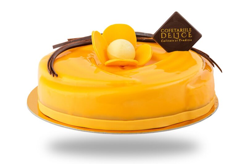 Tort Mousse negru cu portocale